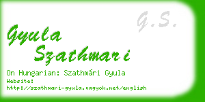 gyula szathmari business card