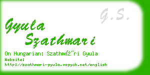 gyula szathmari business card